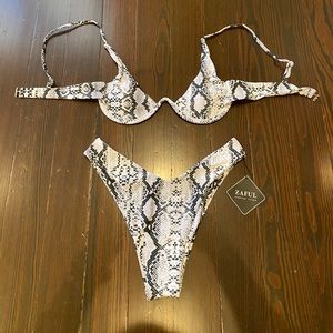 Zaful Snakeskin Print Bikini Set NWT - Small